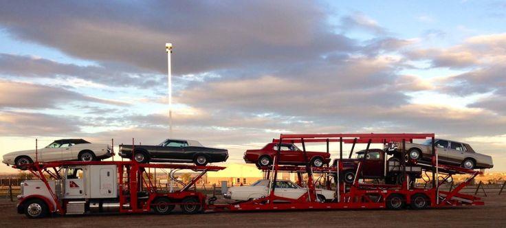 Enclosed car transport trailer in Scottsdale, Arizona, professional shot