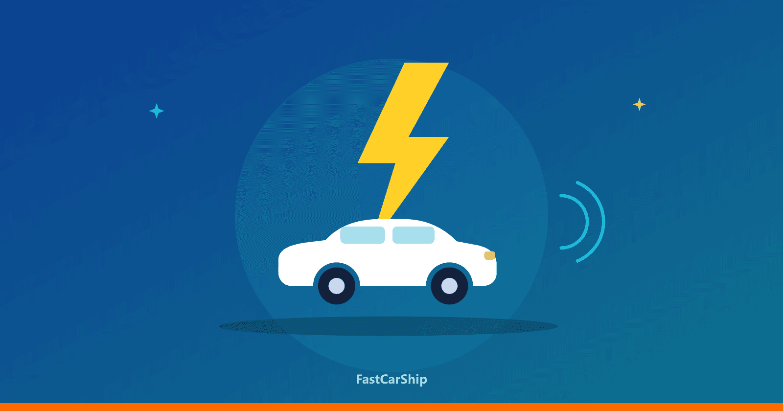 Illustration of an electric vehicle with a charging bolt